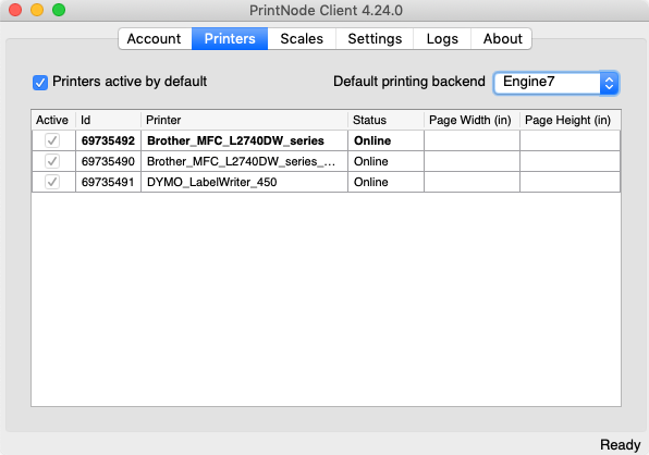 Boekuwzending PrintNode: client