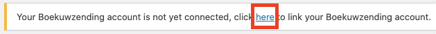 Boekuwzending for WooCommerce: Link your account